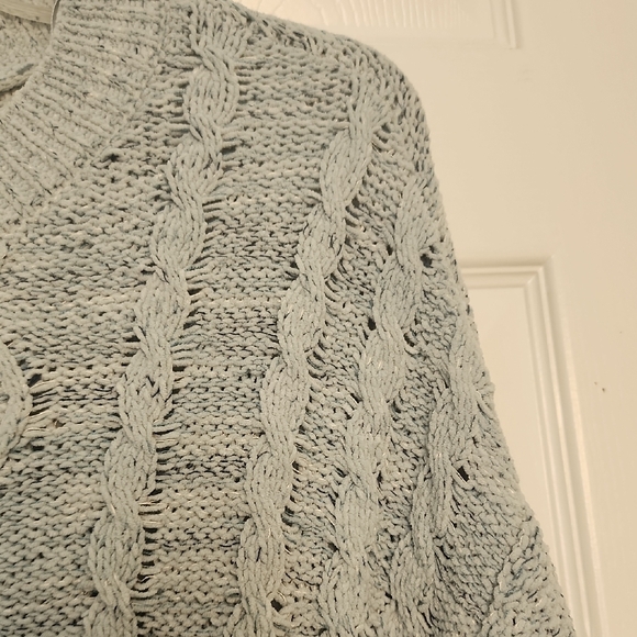 Takara Light Gray Cable Knit Sweater - Picture 3 of 12
